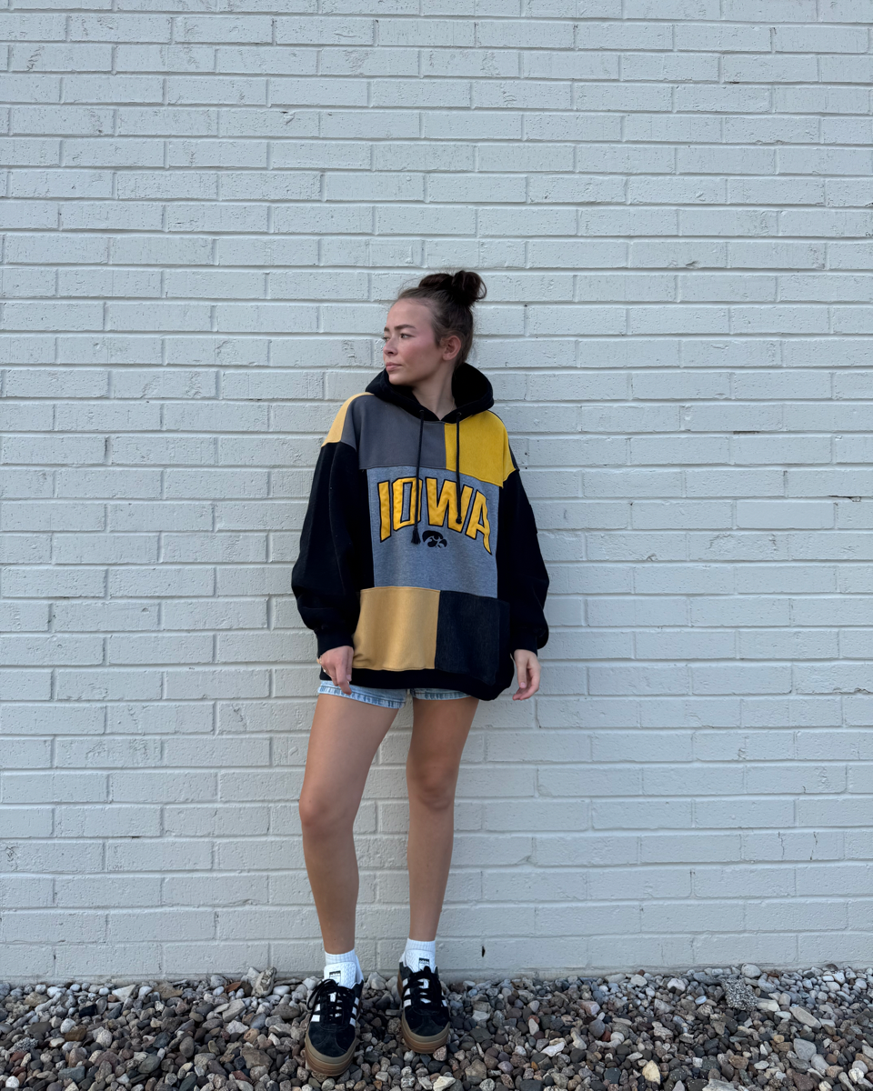 Iowa Hawkeyes Patchwork Hoodie