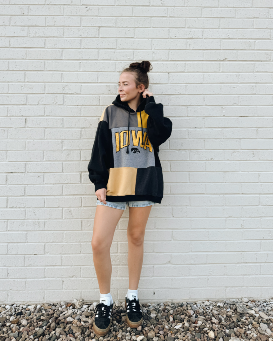 Iowa Hawkeyes Patchwork Hoodie
