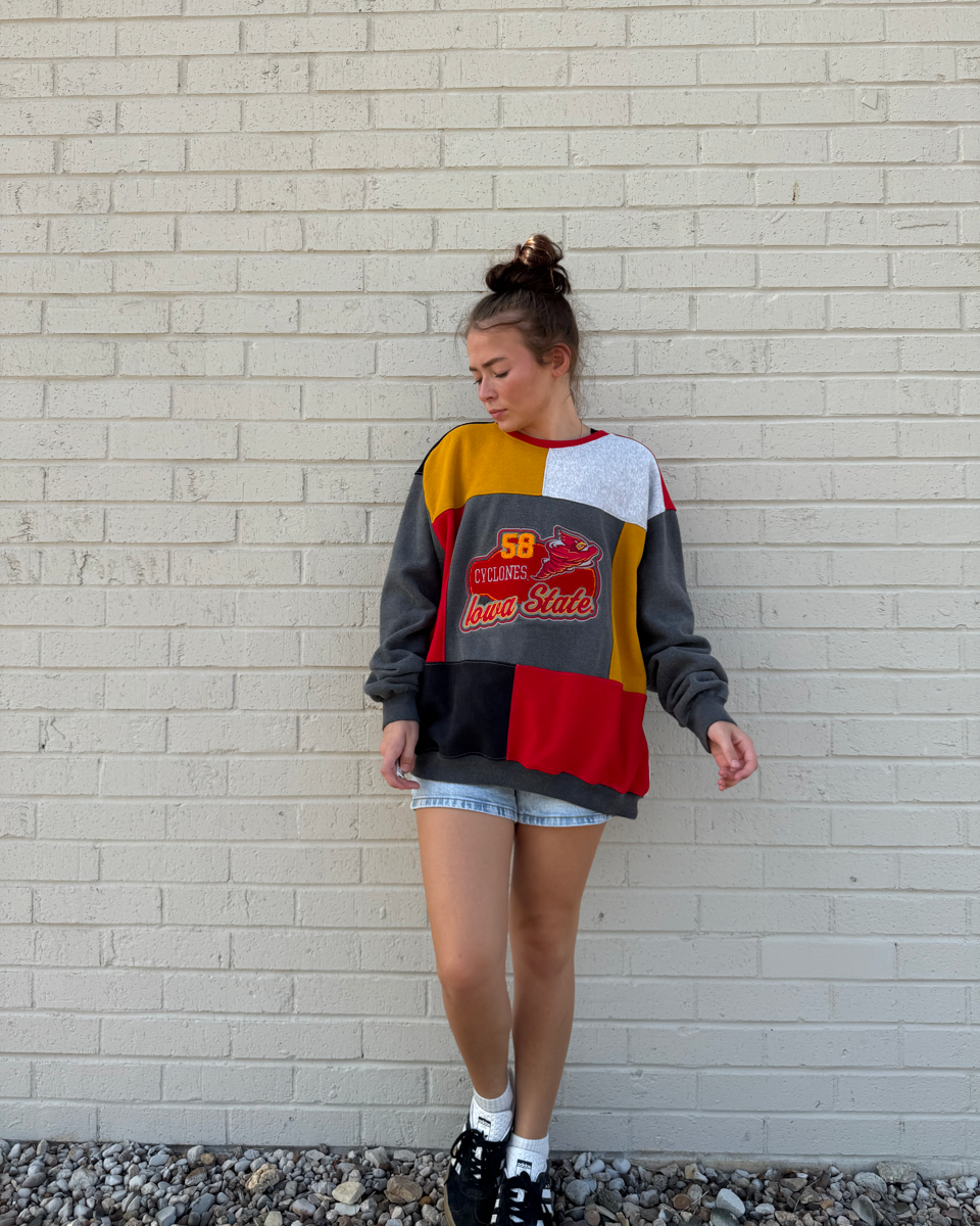Iowa State Patchwork Crewneck