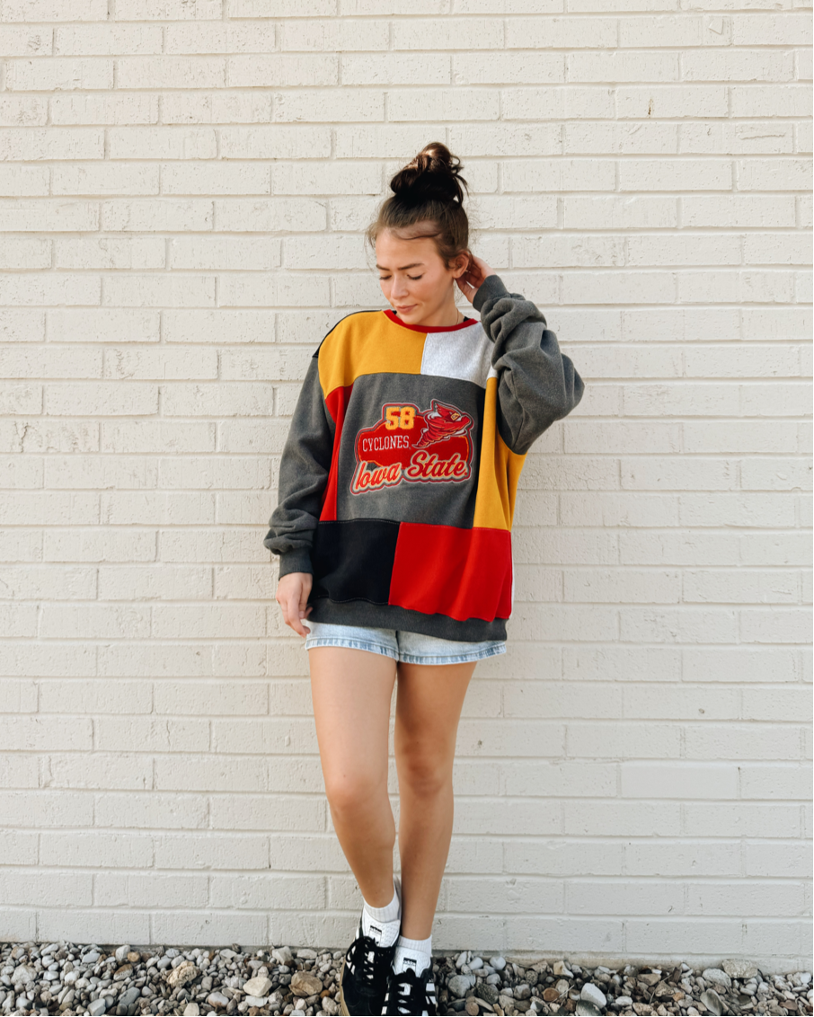 Iowa State Patchwork Crewneck