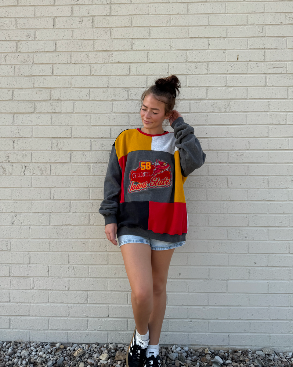 Iowa State Patchwork Crewneck