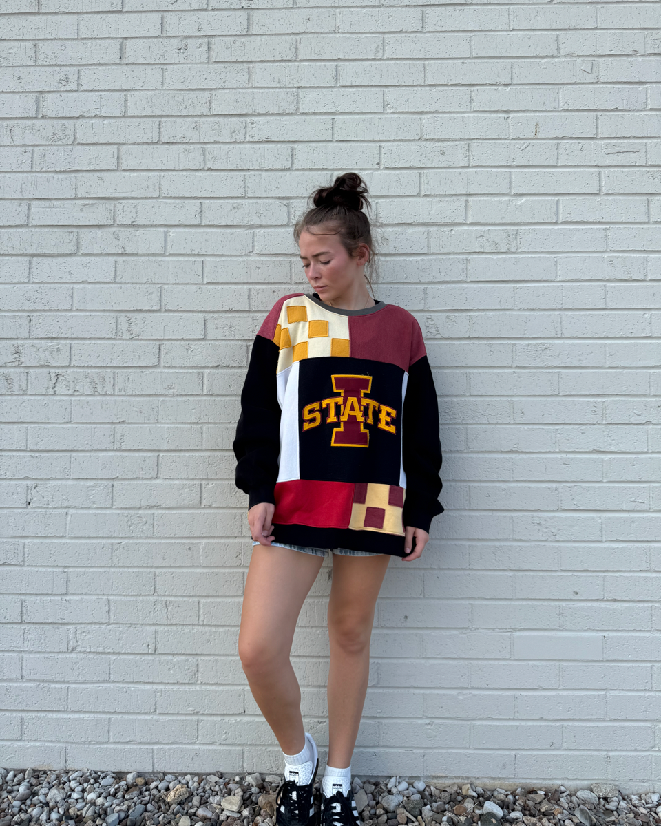 Iowa State Patchwork Crewneck