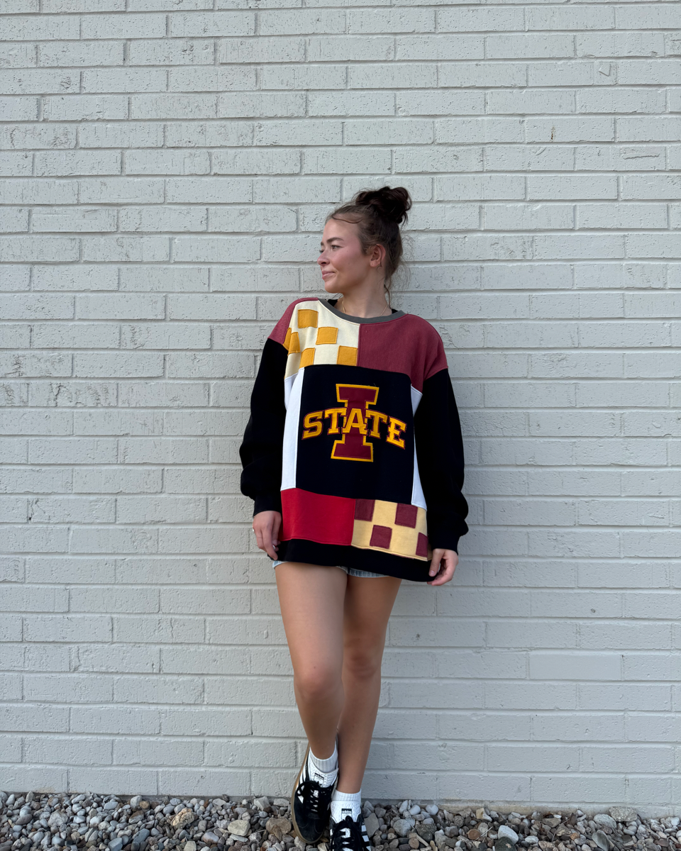 Iowa State Patchwork Crewneck