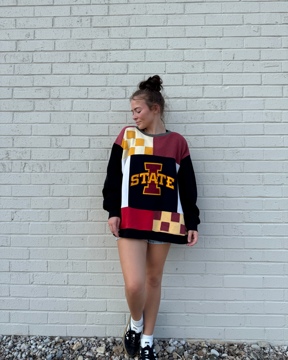 Iowa State Patchwork Crewneck