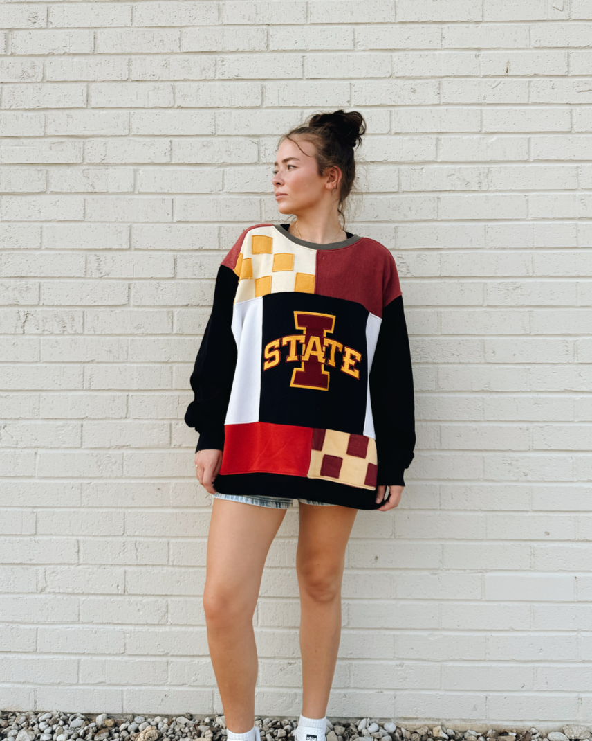 Iowa State Patchwork Crewneck
