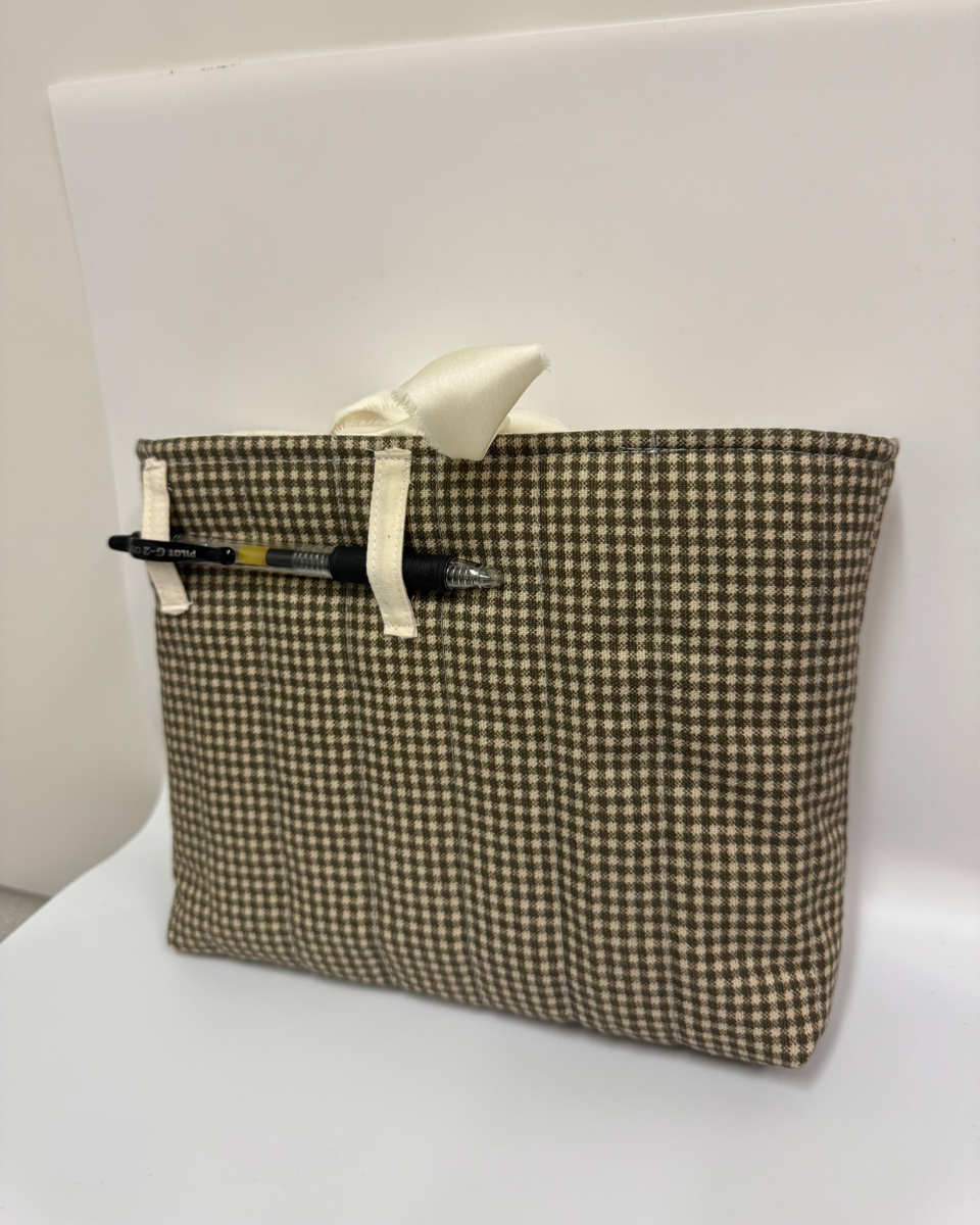 Gingham Neutral Bible/Book Sleeve