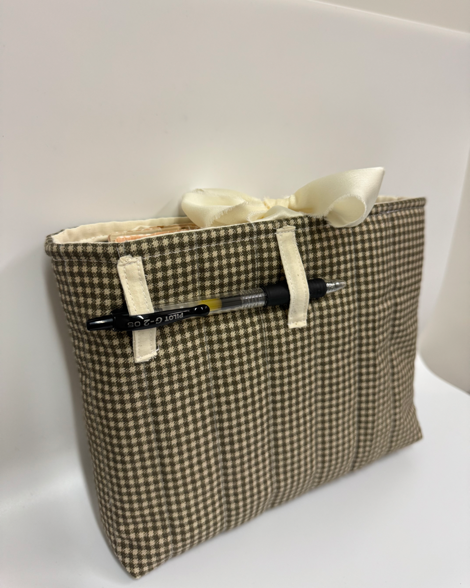 Gingham Neutral Bible/Book Sleeve