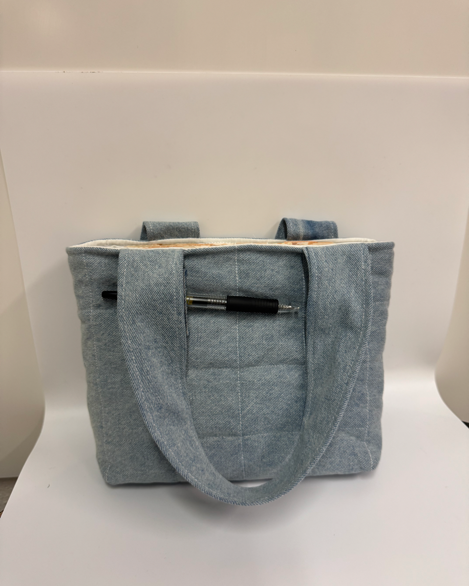 Denim Quilted Book/Bible Bag