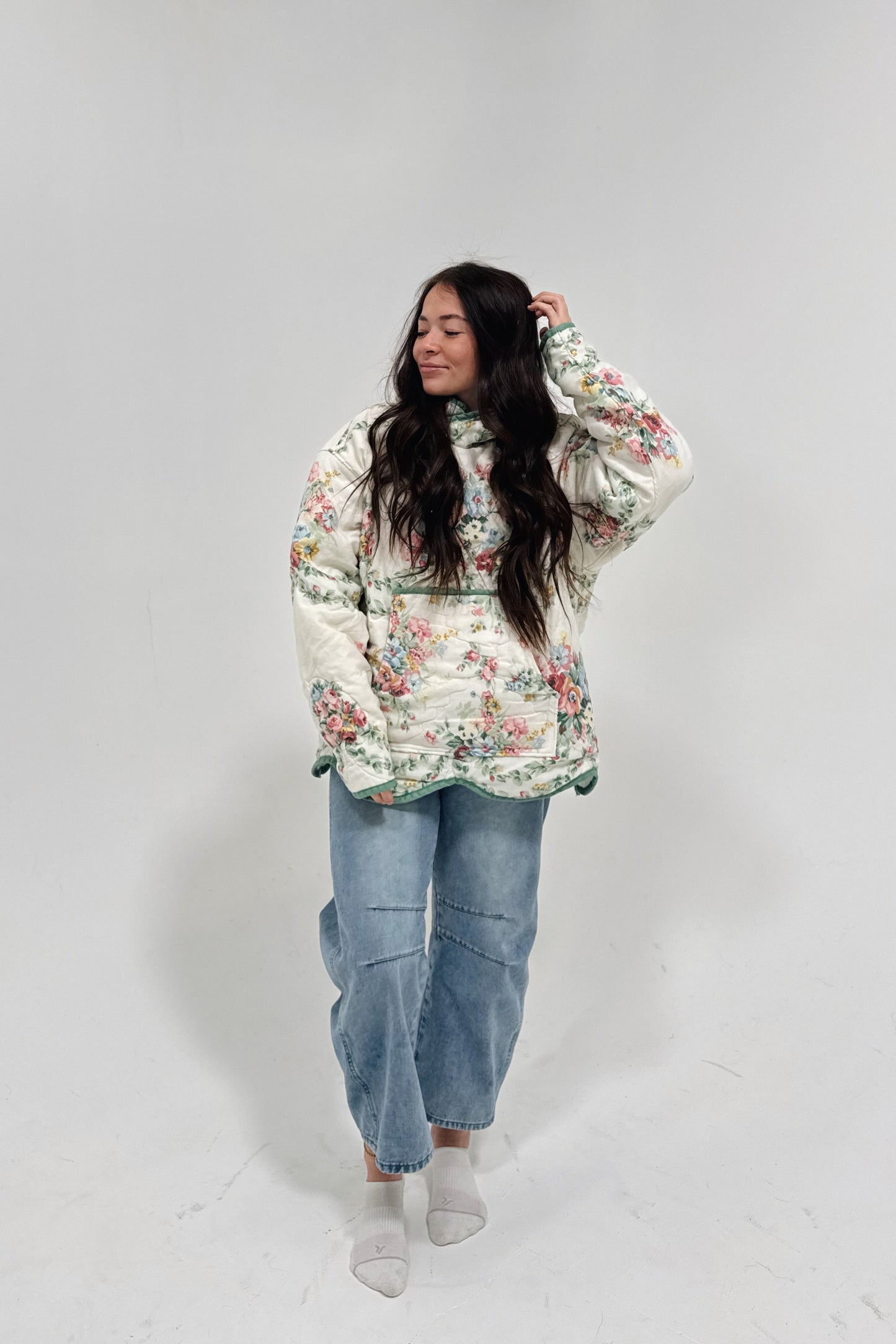 Floral Quilt Hoodie