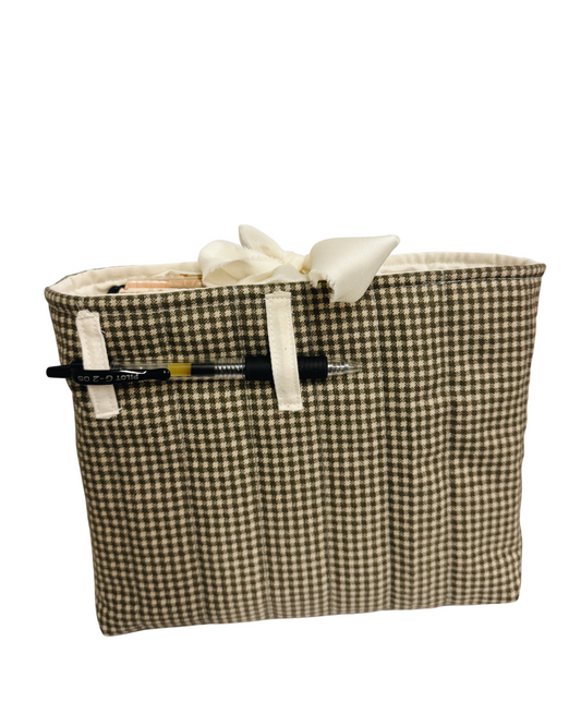Gingham Neutral Bible/Book Sleeve