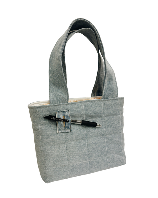 Denim Quilted Book/Bible Bag