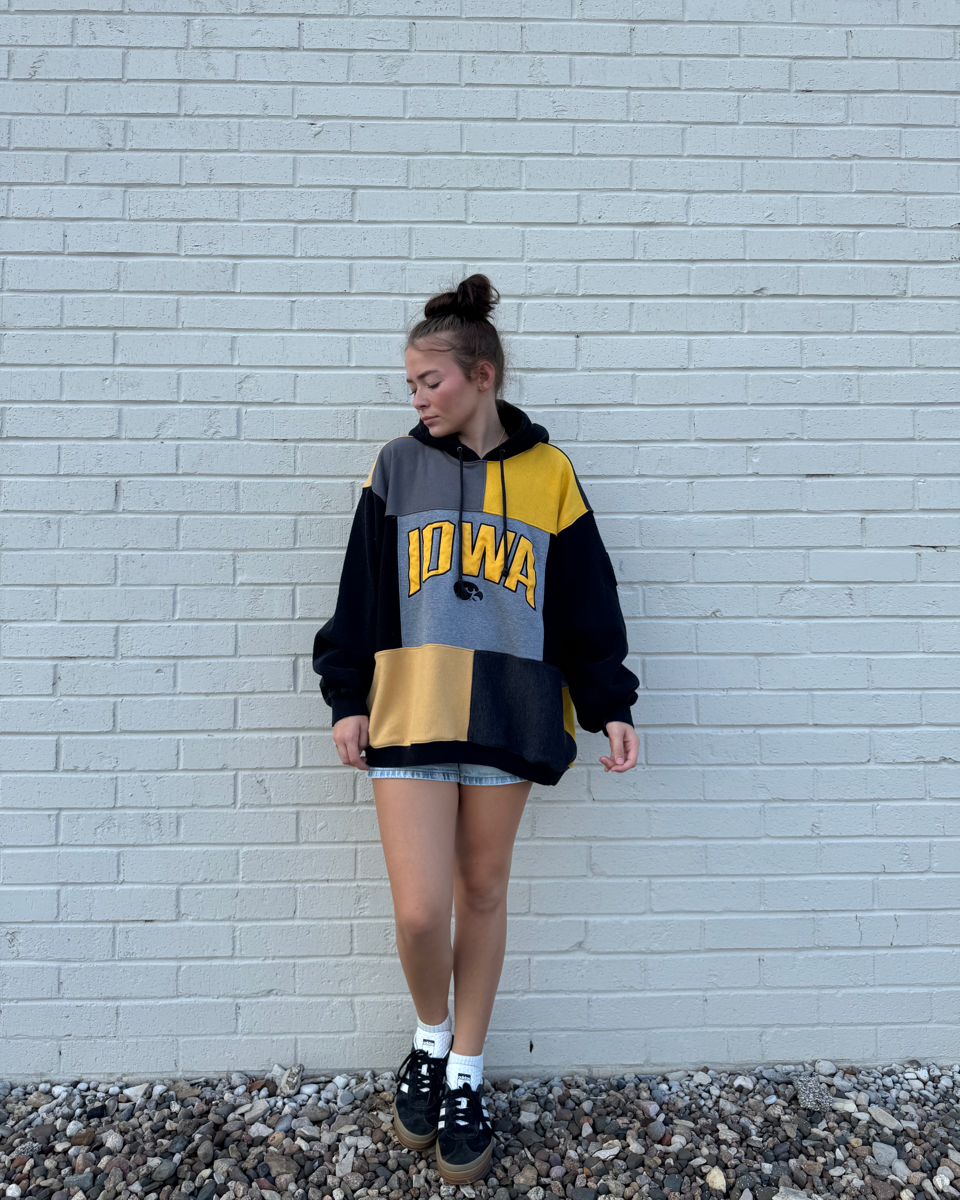 Iowa Hawkeyes Patchwork Hoodie