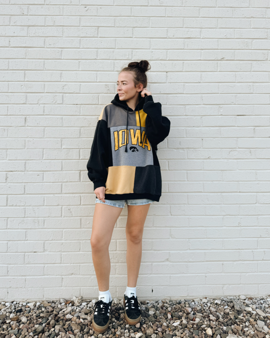 Iowa Hawkeyes Patchwork Hoodie