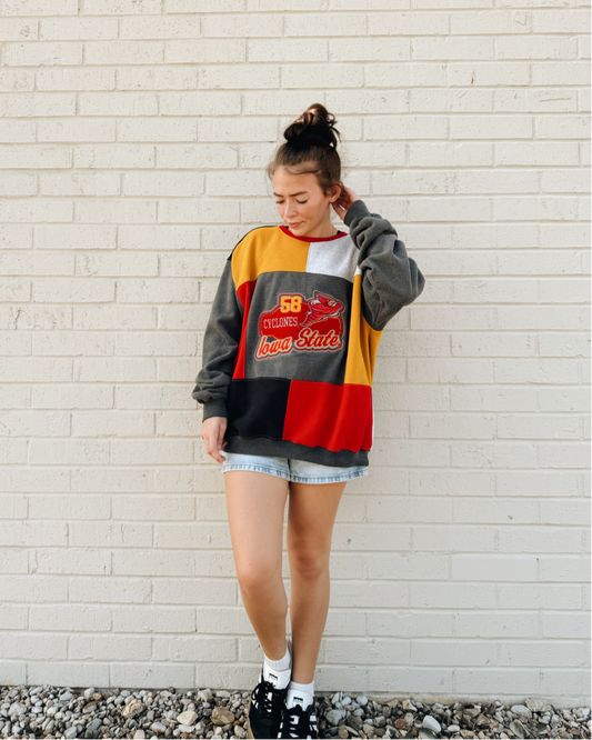 Iowa State Patchwork Crewneck