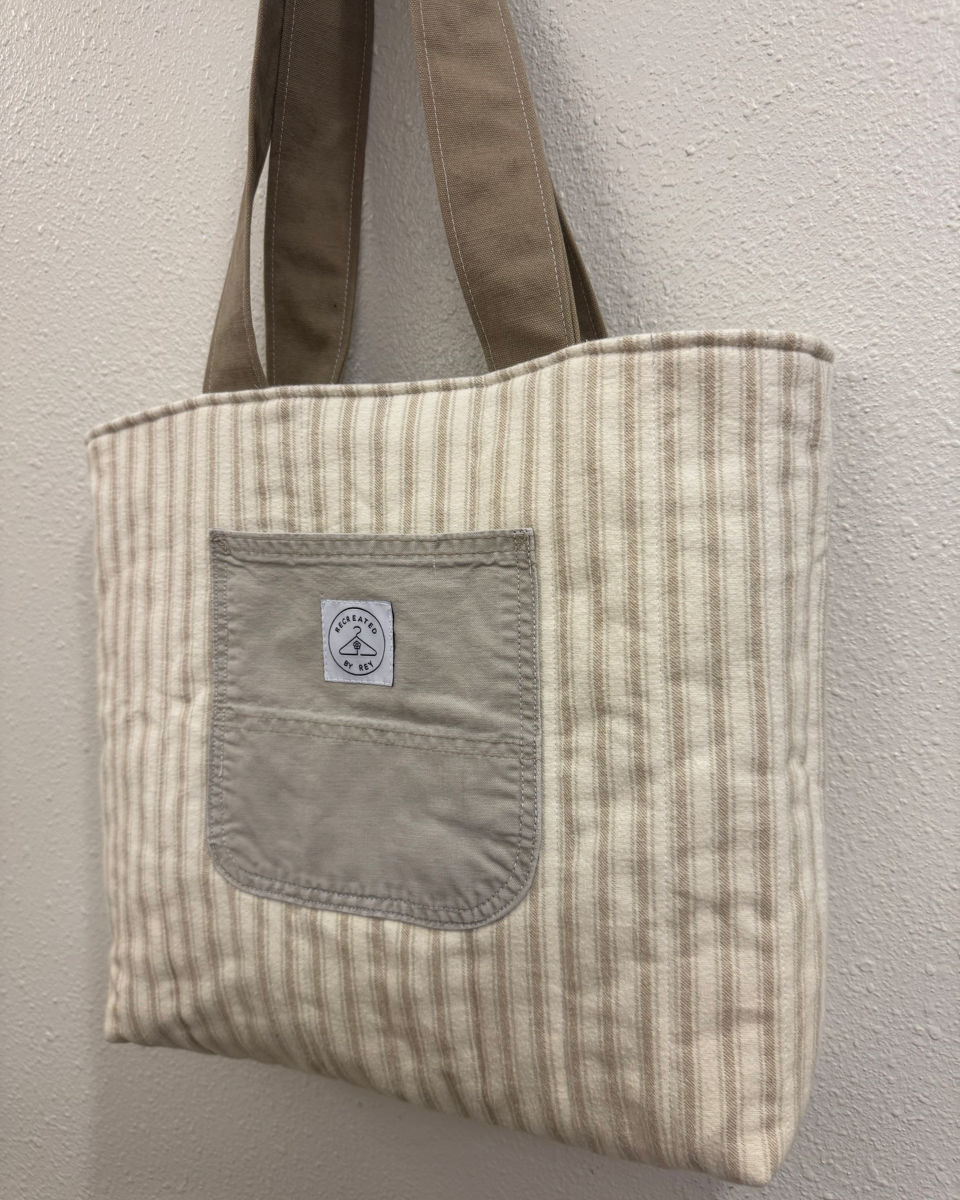 Neutral Stripe Tote Bag