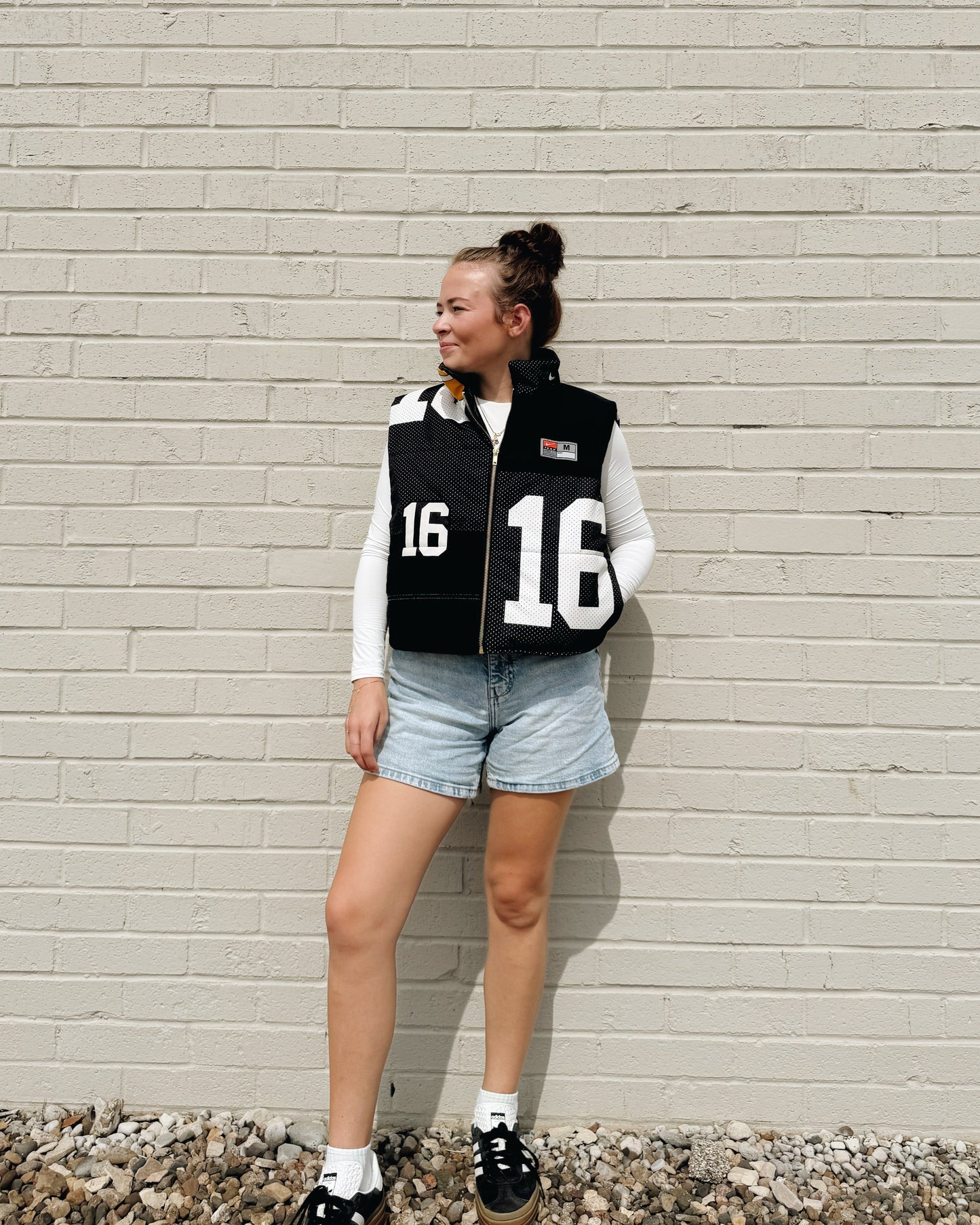 Black and Gold Puffer Vest