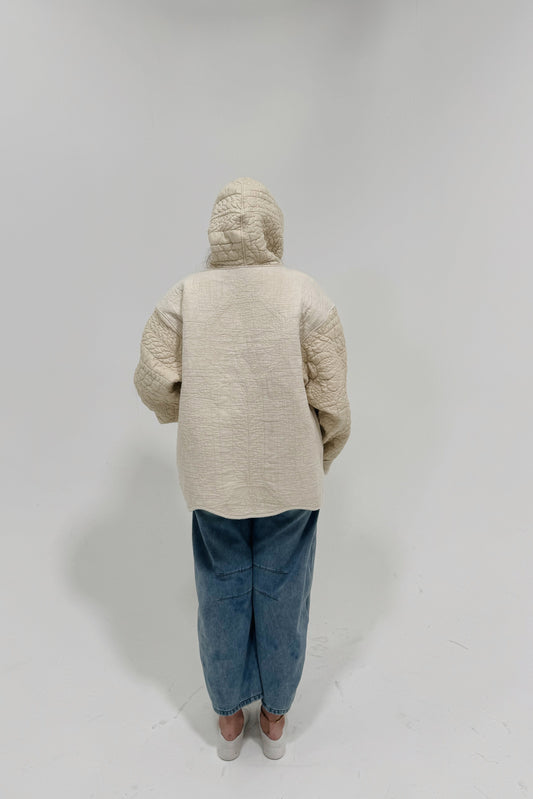 Sand & Cream Quilt Hoodie