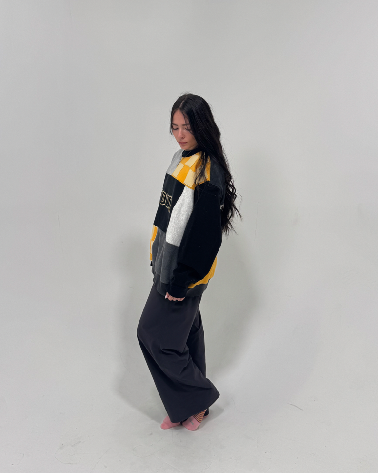 Iowa Patchwork Checker Crewneck