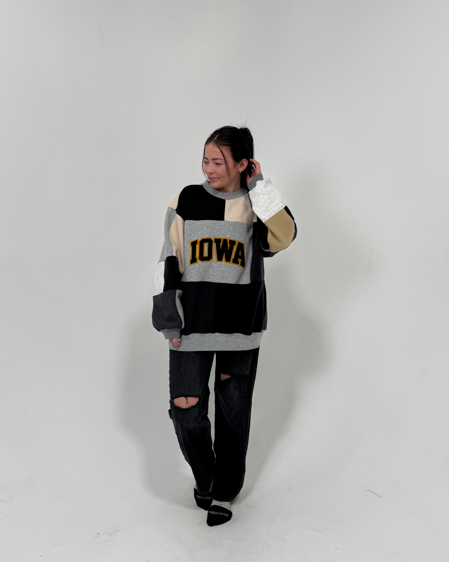 Iowa Patchwork Crewneck