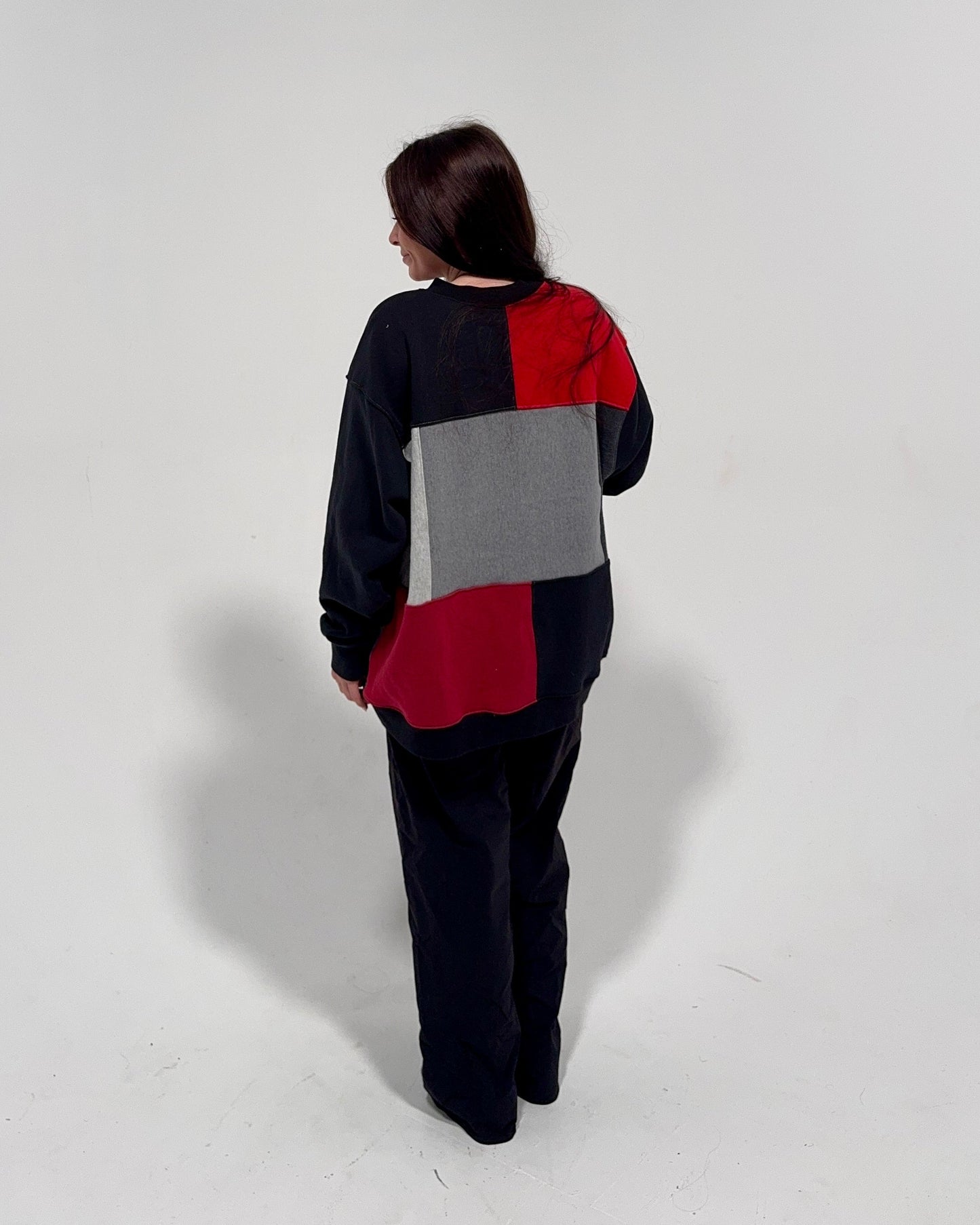 Nebraska Patchwork Crewneck