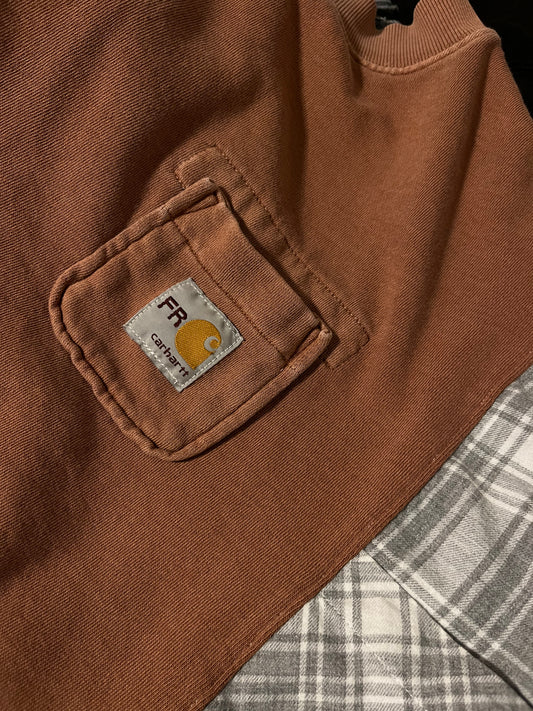 Coral/Salmon Carhartt flannel